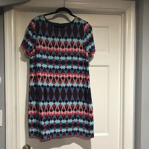 J Crew geometric shift dress size 14